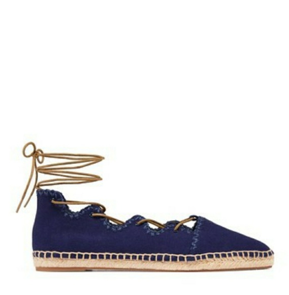 Tory Burch Sonoma Gillie Espadrille Navy Sea Color - Picture 3 of 8